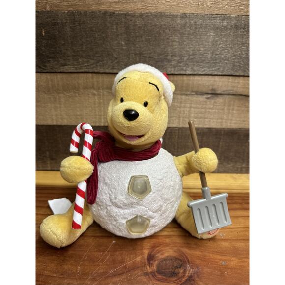 Gemmy Pooh Bear Santa Disney Christmas Dancing, Musical, Sings Deck The Halls - Picture 1 of 6